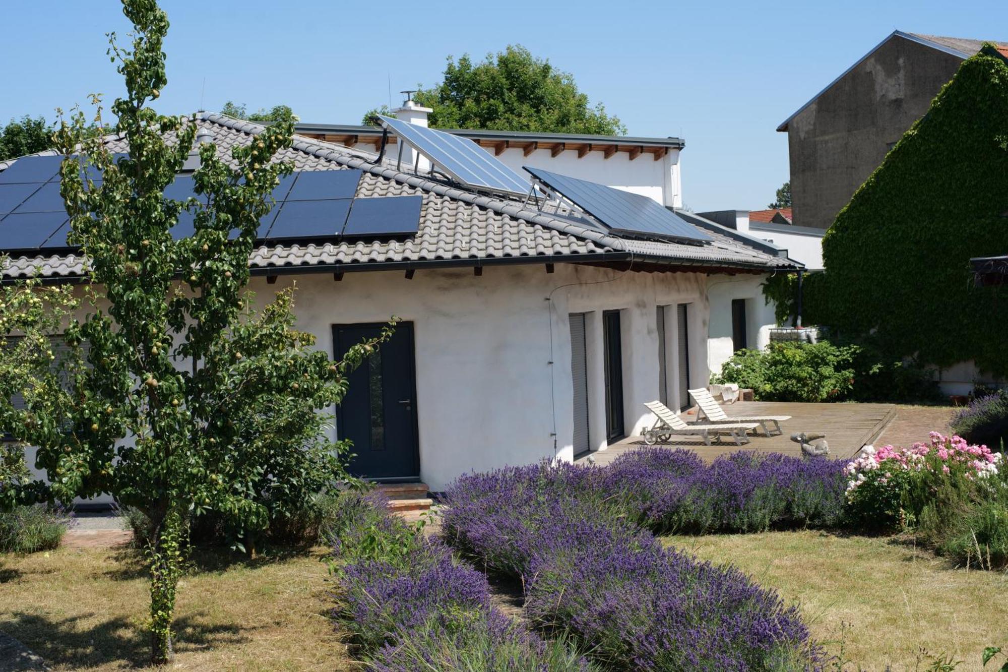 Ferienwohnung Strohlehm'Zhaus Weiden am See Exterior foto